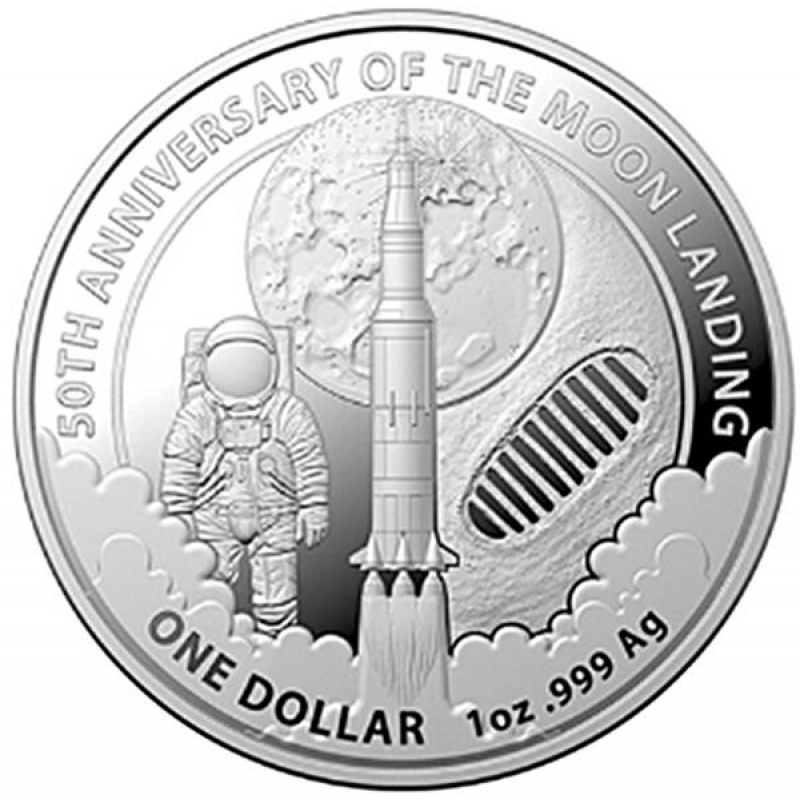 1 oz 2019 Silvertowne Apollo 11 Silver Round