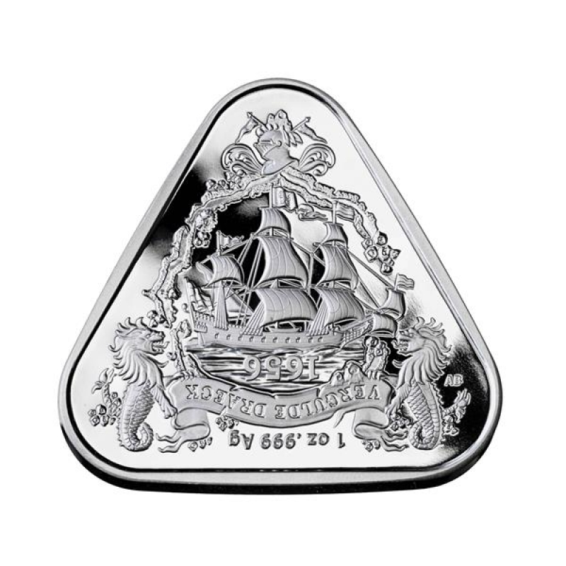 2019 Australian Shipwrecks Batavia Triangular Silver Coin 1 oz