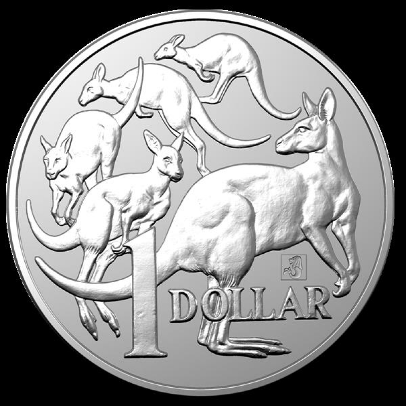 2019 1 oz BU Silver Coin Merlion Privy Mark in Capsule AUSTRALIA MOB OF ROOS 