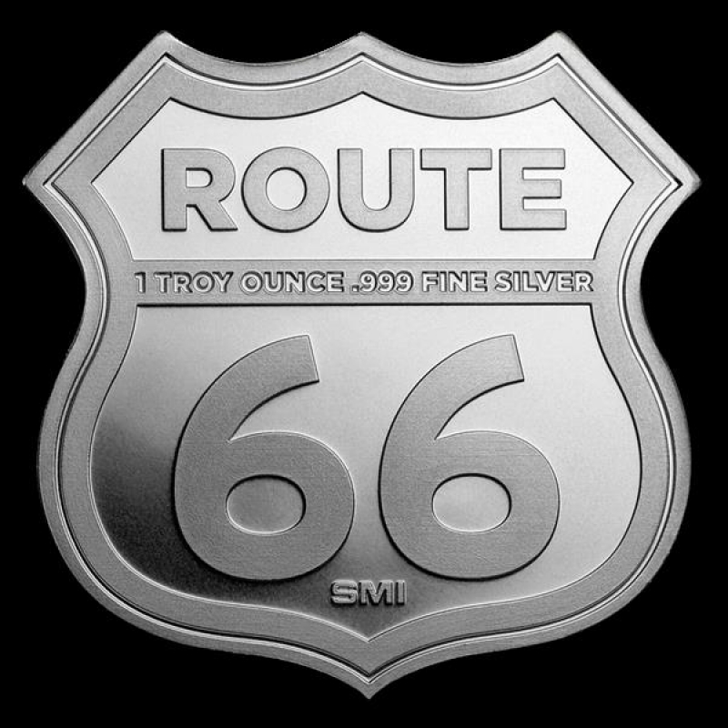 Icons Of Route 66 Series Kansas Rainbow Bridge Silver Capsuled BU Shield