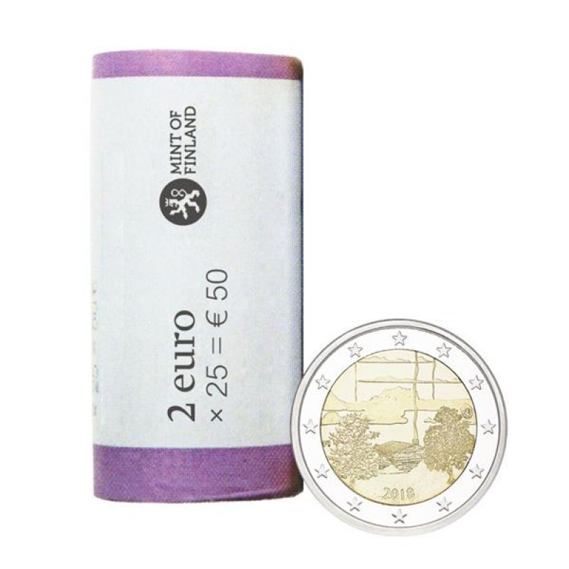 Finland 2 euro coin 2018 /"Finnish Sauna culture/" UNC