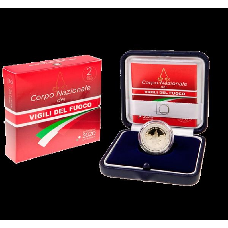Details about   Italy 2020 2 Euro Firefighters UNC in capsule Italien 