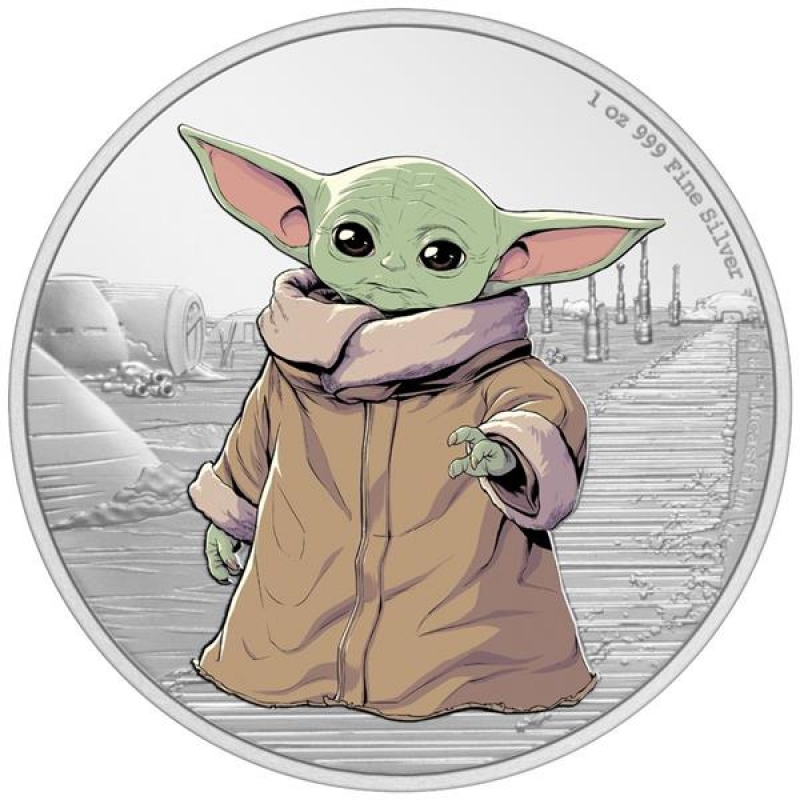 Star Wars Die Mandalorianer Münze Bounty Hunter Boba fett Baby Yoda Münze Neu 
