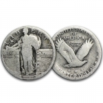 0.17875 Ounce Silver USA - Standing Liberty Quarter...