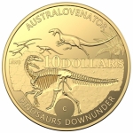 1/10 Oz Oz Gold $10  Dinosaurs Down Under -...