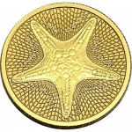 1/10 oz Gold  Cook Islands $10 Starfish .999 Fine 2021 Gold Star Seastar