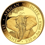 1/10 Unze Gold Somalia Elefant 2021 BU