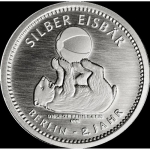 1/16 Oz Silver Polarbear 2018 Berlin Mint in coincard