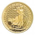  2023 Great Britain 1/2 oz Gold Britannia BU - Last Issue with Queen Elizabeth II. on Coat of Arms !