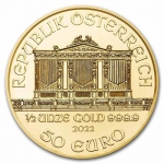 1/2 oz Gold Austrian Philharmonic Brilliant Uncirculated...