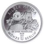 1/2 Ounce Silber - Panda Berlin - 2023 BU - Coin Card
