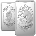 1/2 oz Silver Australian Lunar Year of the Tiger Coin (SIII) RAM 2022 Rectangular