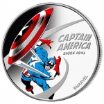 1 $ 2021 Cook Islands - 1 Oz Silber Captain America 80...