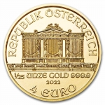 1/25 oz Gold Austrian Philharmonic Brilliant Uncirculated 2022