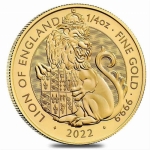 1/4 Unze Gold Tudors Beast The Lion England 2022 BU