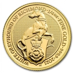 2021 Great Britain 1/4 oz Gold Queens Beasts The White Greyhound