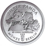 1/16 Unze Silber - Panda Berlin - 2023 BU - Coin Card