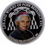 1 $ Dollar Fiji 2012  Pope Benedikt XVI Life & Works...
