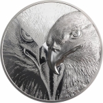 1 Kg Silber 2000 Majestic Eagle 2021 Mongolei Proof nur...