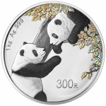 1 Kilo Silver China Panda 2023 Proof - Color - 300 Yuan -...