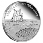 1 Oz Silver Apollo 11 - 50 Years Moonlanding Dom 1 AUD Australia 2019 Proof