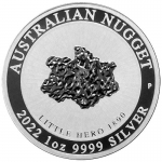 1 Oz  Silver Australian Nugget Little Hero 2022  in original Perth Mint Capsule 1 AUD BU