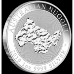 2019 Australien 1 oz Silver Nugget Welcome Stranger Perth Capsule