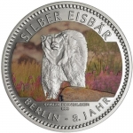 1 Oz Silver Polarbear 2019 Berlin Mint in coincard colorized
