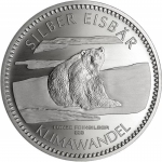 1 Oz Silver Polarbear 2021 Berlin Mint in coincard