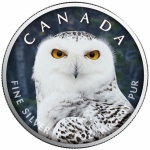 1 oz Silver Canadian Maple Leaf 2021  Canadas Wildlife (4) - Snowy Owl Canada