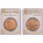 1 ounce Copper Round Coin Card - CICERO - Founders of...