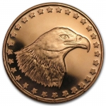 1 Unze Copper Round Eagle Head 999,99 AVDP