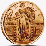 1 Unze Copper Round - Standing Liberty - In God We Trust - 999,99 AVDP