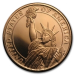 1 Unze Copper Round Statue of Liberty 999,99