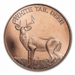 1 oz Copper Round - White Tail Deer AVDP