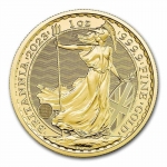  2023 Great Britain 1 oz Gold Britannia BU - Last Issue with Queen Elizabeth II. on Coat of Arms !