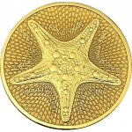 1 Unze Gold Cook Islands Starfish 2021 Goldstar Seestern