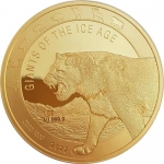 1 oz Gold Ghana 2022 - Cave Lion - Pantera Leo - Ice Age...