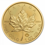 1 Unze Gold Maple Leaf Kanada 2022 BU