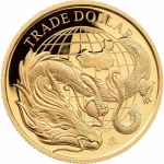 1 Unze Gold St. Helena 5 GBP Modern Chinese Trade Dollar...