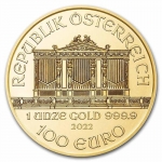 1 oz Gold Austrian Philharmonic Brilliant Uncirculated 2022