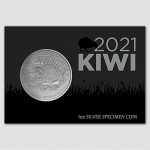 2021 1 oz Silver New Zealand $1  Silver Kiwi Specimen...