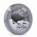 1 Ounce Silver New Zealand  Kiwi 2023 BU 1 $ Specimen Coin - Coin Card