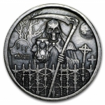 1 Unze Silber 2018 High Relief Round - The Grim Reaper Antique 999,99