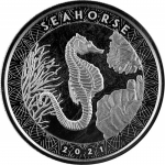 1 Unze Silber 2021 Samoa Seahorse Seepferd Feingehalt 999