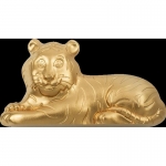 1 Unze Silber 2022 Mongolei Tiger vergoldet - Smartminting® Gilded Charming Tiger