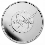 1 Unze Silber 64 Jahre NASA Meatball Logo Mesa Grande 2022 BU 10 Dollar