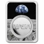1 Ounce Silver 64 Yeras of NASA Retro Worm Mesa Grande 2022 BU 10$