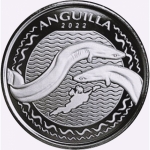 1 Ounce Silver Anguilla 2022 - Eel - Eastern Carribean...