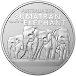 1 Unze Silber Australia Zoo (3.) - Sumatra Elefant - 2022...